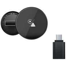와이피 차량용 무선 안드로이드 오토 카플레이 호환 USB-A / Type-C 지원 원클릭 블루투스 연결, 블랙, YP-CA30