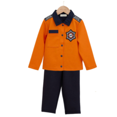 아기 유아 아동 어린이 소방관복 소방대원 할로윈 코스튬 소방관 119 역할의상 코스튬, 여아세트(상의+바지+넥타이), XL(11호), 1개