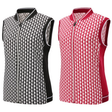 [1+1] 여성 춘추 비비드 브라이트 베스트 조끼 SWV13 골프 아웃도어 등산 스포츠 중년여성 패턴 베스트 캐주얼 봄가을