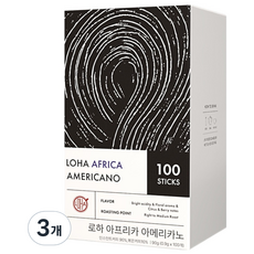 隆華 非洲美式咖啡豆即溶咖啡, 3個, 100入, 0.9g