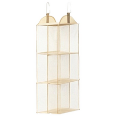 solve living 隔層收納包整理架 6格, 1個, 米色