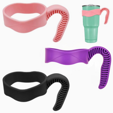 1+1 헬스와미 3종 색상 편리한 핸들 컵홀더 텀블러 손잡이, 1세트, 퍼플소형