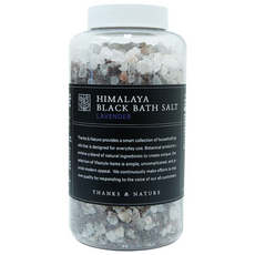 THANKS&NATURE 喜馬拉雅黑沐浴鹽 薰衣草香, 1.2kg, 1個