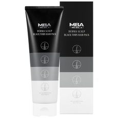 MBA 탈모완화 모발영양 집중케어 탈모케어 새치커버 모발아 더마 스칼프 블랙턴 헤어 팩 270ml, 1개