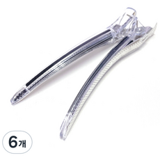 DAKARA 水晶大髮夾 12cm, 透明+黑色, 6個