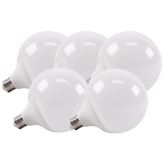 룩스램 LED 더 밝은 볼전구 볼램프 20W G120 세트, 5개, 주광색