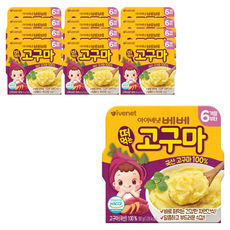 [아이배냇] 떠먹는 사과 푸른 군고구마 군바나나 4종 90g 이유식, 떠먹는 군고구마, 7개