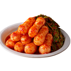 [무지개김치] 유명대기업납품 100%우리농산물 아삭시원 김장김치, 1개, 2kg, 프리미엄 총각김치