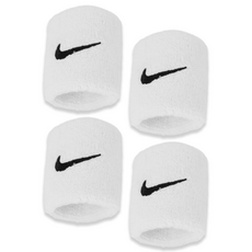 나이키 스우시 클래식 손목밴드, 화이트+화이트, 4개