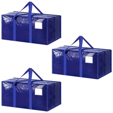 쏘이온 대용량 접이식 방수 이사가방, 3개, 블루