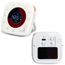 리뉴얼 0데시벨 무소음 LCD 디지털 타임타이머 뽀모도로타이머 구글타이머, 4.1세대-화이트, 1개