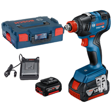 보쉬 GDX18V-200 충전 임팩트 렌치 드라이버 18V 5.0Ah*2개 브러쉬리스 드라이버+렌치 겸용, 1세트