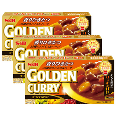 S&B Golden Solid Curry 溫和口味, 198g, 3盒