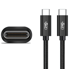 c to c타입 차량용 충전 케이블 카플레이 240W, 50cm, 블랙, 1개