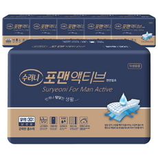 수려니 성인용기저귀 남성용 포맨 액티브 30매x6팩, 30매입, 6개