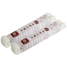 이불타래실(흰색) 1+1 두꺼운실 실타래 명주실 무명실, 흰색+흰색, 1개