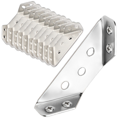 준성유통 선반 장농 식탁 책장 가구 고정용 스텐 캐비닛 90도 코너 브라켓 꺽쇠, 20개