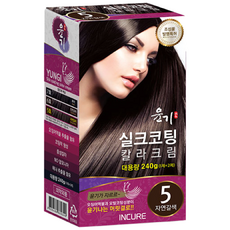 로브로제 윤기 실크코팅 칼라크림 새치커버용 염색약, 5호(자연갈색), 1개