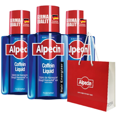[알페신] [쇼핑백 증정] 카페인 리퀴드 헤어토닉(모발 및 두피 영양) 200ml X 3, 3개