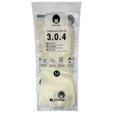 고릴라핸즈 찢어짐방지 질긴 반투명 니트릴 라텍스 고무장갑, 1개, M, 화이트