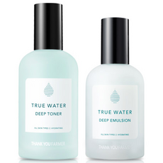 THANK YOUFARMER 真水深層保濕化妝水 150ml+真水深層保濕乳液 130ml, 1套