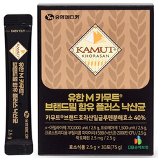 유한메디카 카무트 낙산균 프로바이오틱스 효능 소화 효소 변비 과민성 대장, 2.5g, 30개