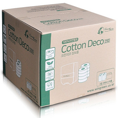 100%천연펄프 2겹 16롤 코튼데코점보롤 250M, 1박스, 16개입