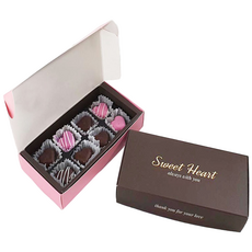 초콜릿 8구 선물포장 박스 2set ( 내피포함 ), 핑크상자, 1세트