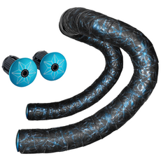 [리미티드 에디션] 수파카즈 슈퍼스티키 쿠쉬 자전거 바테이프, 스플렛 블루 리플렉터 (BT-171), 1개