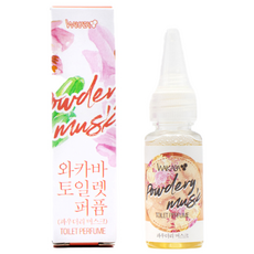 와카바 토일렛 퍼퓸, 파우더리 머스크, 1개, 20ml