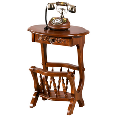 [유캐슬] 마호가니 엔틱 원목 타원 잡지꽂이_착불배송, 상세 설명 참조