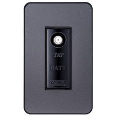 CHEIL ELECTRIC 電視插座 金屬灰, 1個