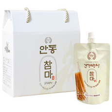 껍질 벗긴 국산 안동 참마즙 110ml 15포 고급스파우트형, 15개