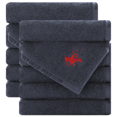 폴로코튼 브랜드자수 코마사 60수 180G 호텔수건 행사 답례품 단체주문제작, 10개, 미드나잇블루