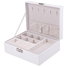 트윙클 2단 액세서리 보관함 화이트, 1개