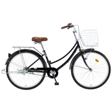 2026 삼천리 레스포 26 선데이 1단 자전거 짐받이 바구니 여성용자전거 99%조립, 1개, 171cm, 블랙,99%조립