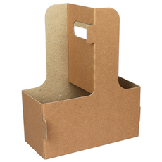 포담팩 발수코팅 빅사 종이 컵캐리어 2구 무지, 1개, 100개