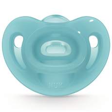 NUK 全矽膠奶嘴, 0-6個月, 藍色, 1個