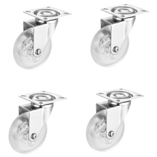 코랙코리아 무소음 인라인 우레탄 가구용 산업용 교체용 캐스터 바퀴, 1세트