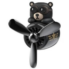 베어 테디 키티 파일럿 차량용 프로펠러 송풍구 차 방향제, 1개, 하키곰+리필2개 증정