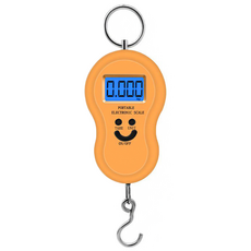 50kg 휴대용 디지털 미니 손저울 낚시, 1개, 오렌지