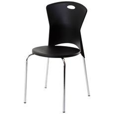 포네라 원사출 식당 업소용 플라스틱 스틸 철재 보조 간이 인테리어 식탁의자, 블랙(사출방석), 1개