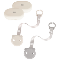 티지엠 곰돌이 노리개 홀더 2종 + 케이스 2종, 라이트그레이 + 딥그레이, 1세트