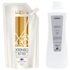 로레알 엑스텐소 올레오 쉐입 스트레이트 저항성모발 매직약 + 액상 중화제, 1개, 400ml