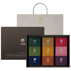 OSULLOC 精選茶葉禮盒 90入+購物袋組, 茶包 9種, 1組