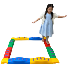 베베로지 밸런스빔 유아균형감각 균형발달보조기구 대근육 두뇌발달 유아체육, 1세트, 사각형