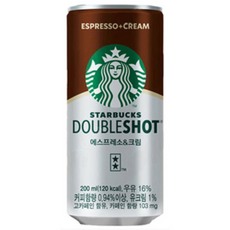 스타벅스 더블샷 에스프레소&크림 커피, 200ml, 10개