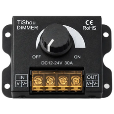 12V 24V LED 디머 스위치 30A 고출력 밝기 조절기 노브형 컨트롤러, 1개