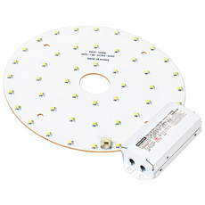 [GM]절연형 20W 원형직부등 LED모듈 1조 [모듈 1 + 컨버터 1] [LED모듈 셀프교체], 1개, 주광색