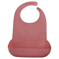 노인 성인용 방수 턱받이 환자용 실리콘턱받이, 핑크 37x55cm, 1개입, 1개